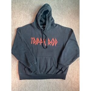Trippie Redd Lifes a Trip Album Art Graphic Hoodie Black Red Mens Medium